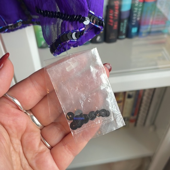 PURE SILK INDIGO EMBELLISHED TOP - Picture 11 of 13